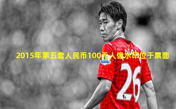 2015年第五套人民币100元人像水印位于票面