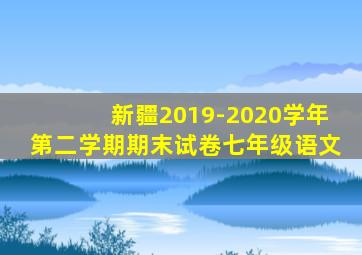 新疆2019-2020学年第二学期期末试卷七年级语文