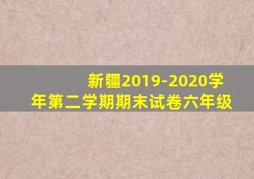 新疆2019-2020学年第二学期期末试卷六年级