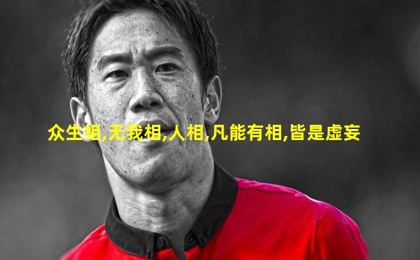 众生相,无我相,人相,凡能有相,皆是虚妄